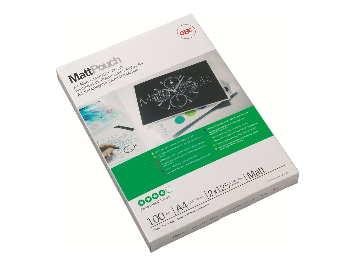 Gbc Lamineringpose 216x303 Mm 125 Μm A4 Mat 100 Stk