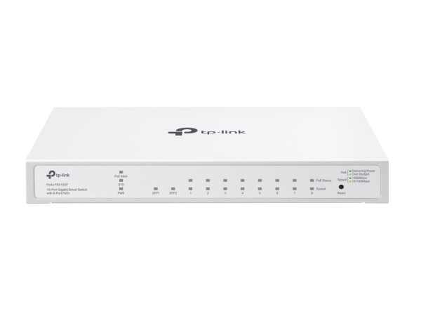 TP-Link FESTA FS310GP, hanterad, L2/L2+, Gigabit Ethernet (10/100/1000), Strömförsörjning via Ethernet (PoE) stöd, 1U, Monteringsbar på väggen | Datortillbehör - Nätverk - Switchar | GameStuff