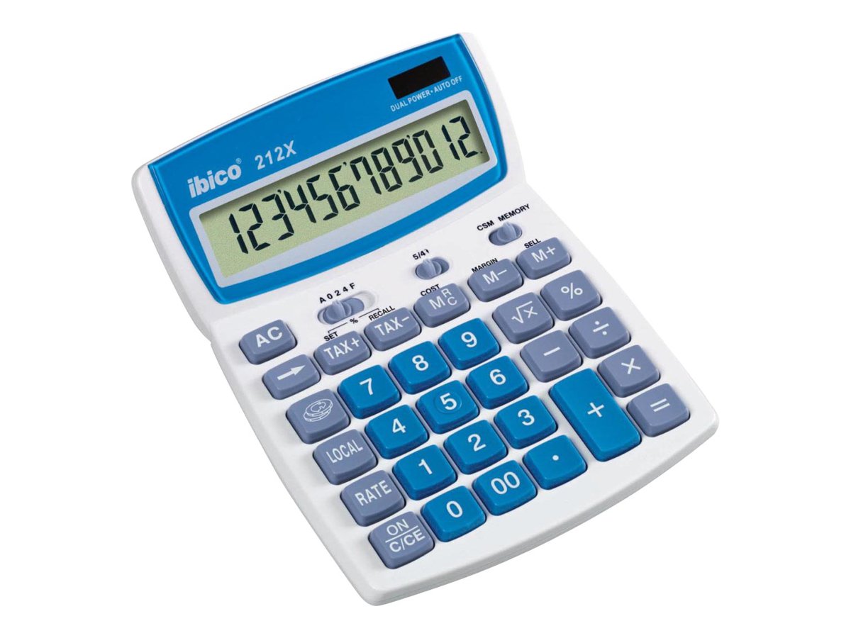 Mapperegner Ibico 212X m/12 cifre og justerbar display | Kontorsmaskiner - Räknare - Tekniska räknare | GameStuff