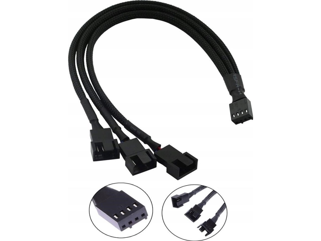 1Stcool 1Stcool Lüfterreduzierer 1X 4Pin Pwm Auf 3X 4Pin Pwm