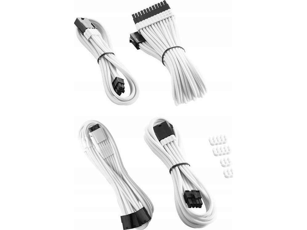 CableMod PRO ModMesh 12VHPWR Cable Extension Kit - baltos spalvos | Datorkomponenter - Datorchassin & Tilbeör - Chassi fläktar | GameStuff