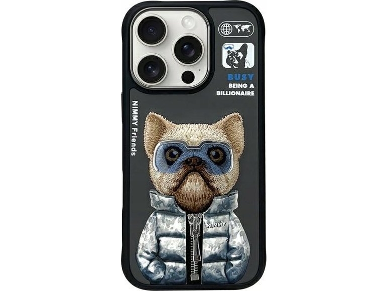 Nimmy Apple Iphone 16 Pro 6.3" Dėklas Telefonui Juodos Spalvos Cool&Cute 2.0 Dog
