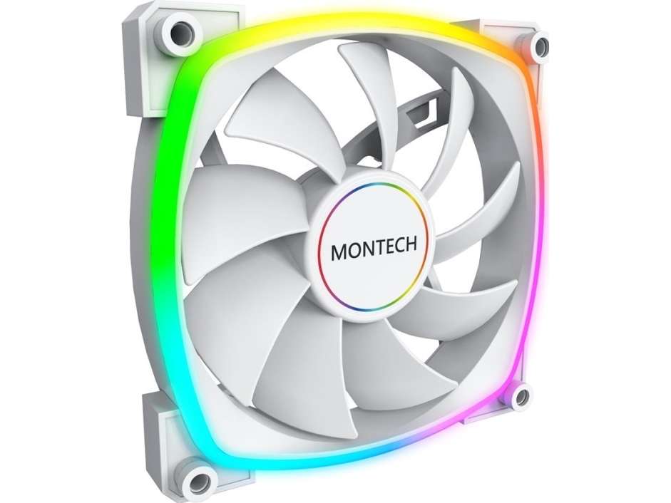 Montech Ax120 Pwm Argb Pc-Kabinet-Blæser Hvid (B X H X T) 120 X 120 X 25 Mm