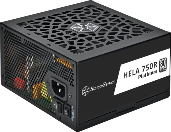 Silverstone Hela 750R 80 Plus Platinum-Strømforsyning, Atx 3.1, Pcie 5.1 - 750 Watt