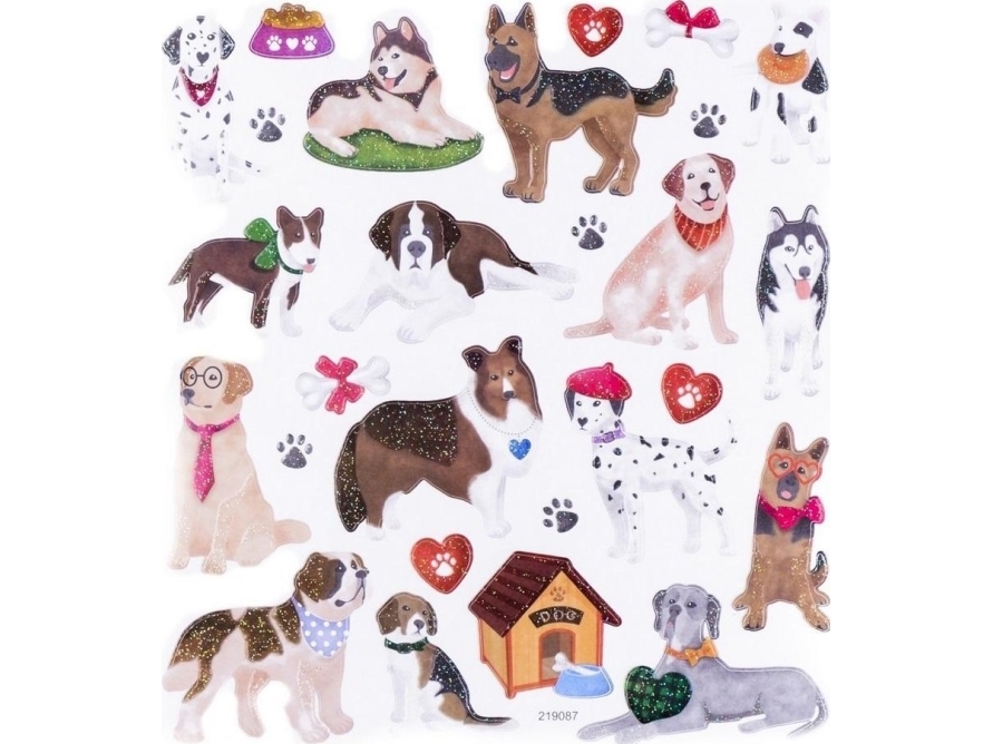 Dp Craft Glitter-Klistermærker Hunde 27 Stk