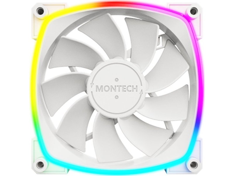 Montech RX120 PWM ARGB Reverse korpuso ventiliatorius –  120mm, baltos spalvos