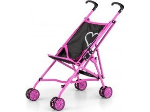 Milly Mally Julia Prestige Juodas Baby golfo vežimėlis lėlėms