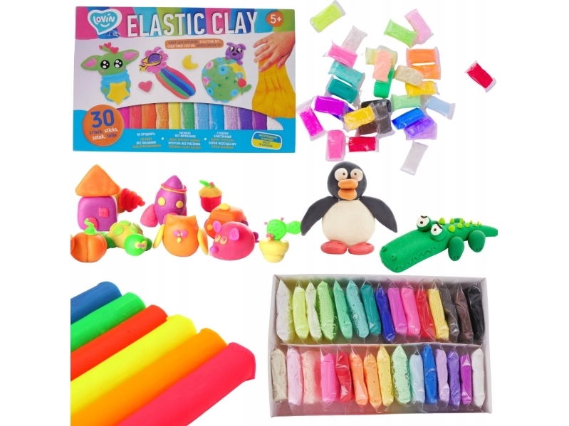 Ciastolin ELASTIC CLAY sæt 30 dele TM Lovin 70141