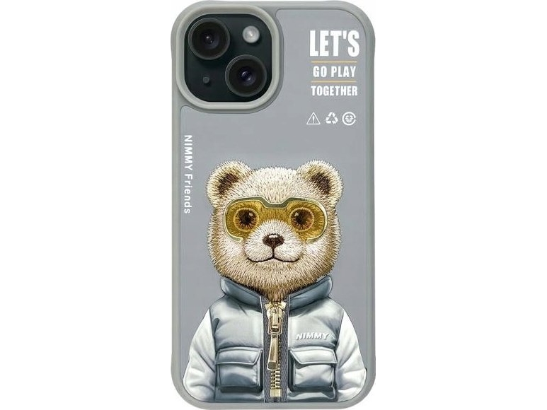 Nimmy Iphone   Case Gray Grey Cool&cute Bear