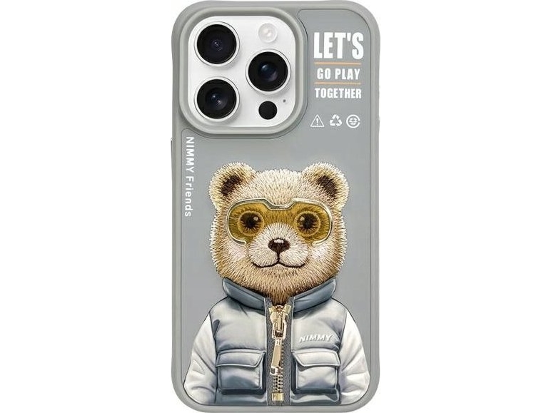 Nimmy Iphone Pro   Case Gray Grey Cool&cute Bear