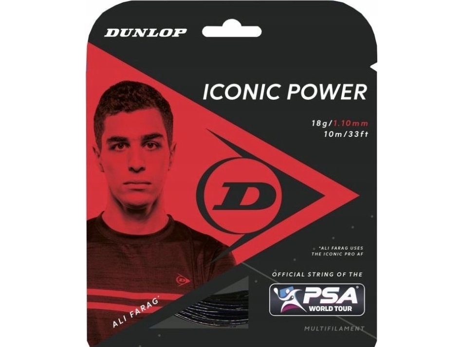 Dunlop Strings For Squash Racket Dunlop Iconic Power 18g 10mm 100m