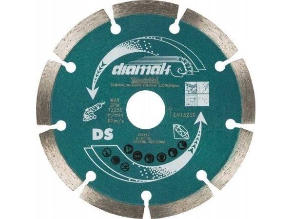 Makita Makita Diamant Target 125X22.23Mm Segment (Dry) /10Pcs Beton, Ziegel, Marmor