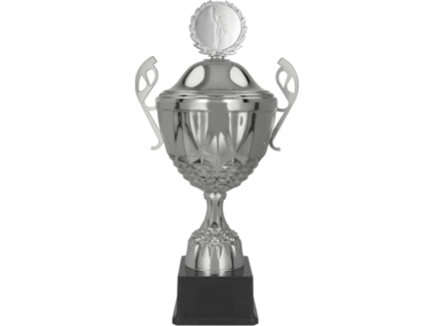 Victoria Sport pokal i metal sølv med låg MUFAS