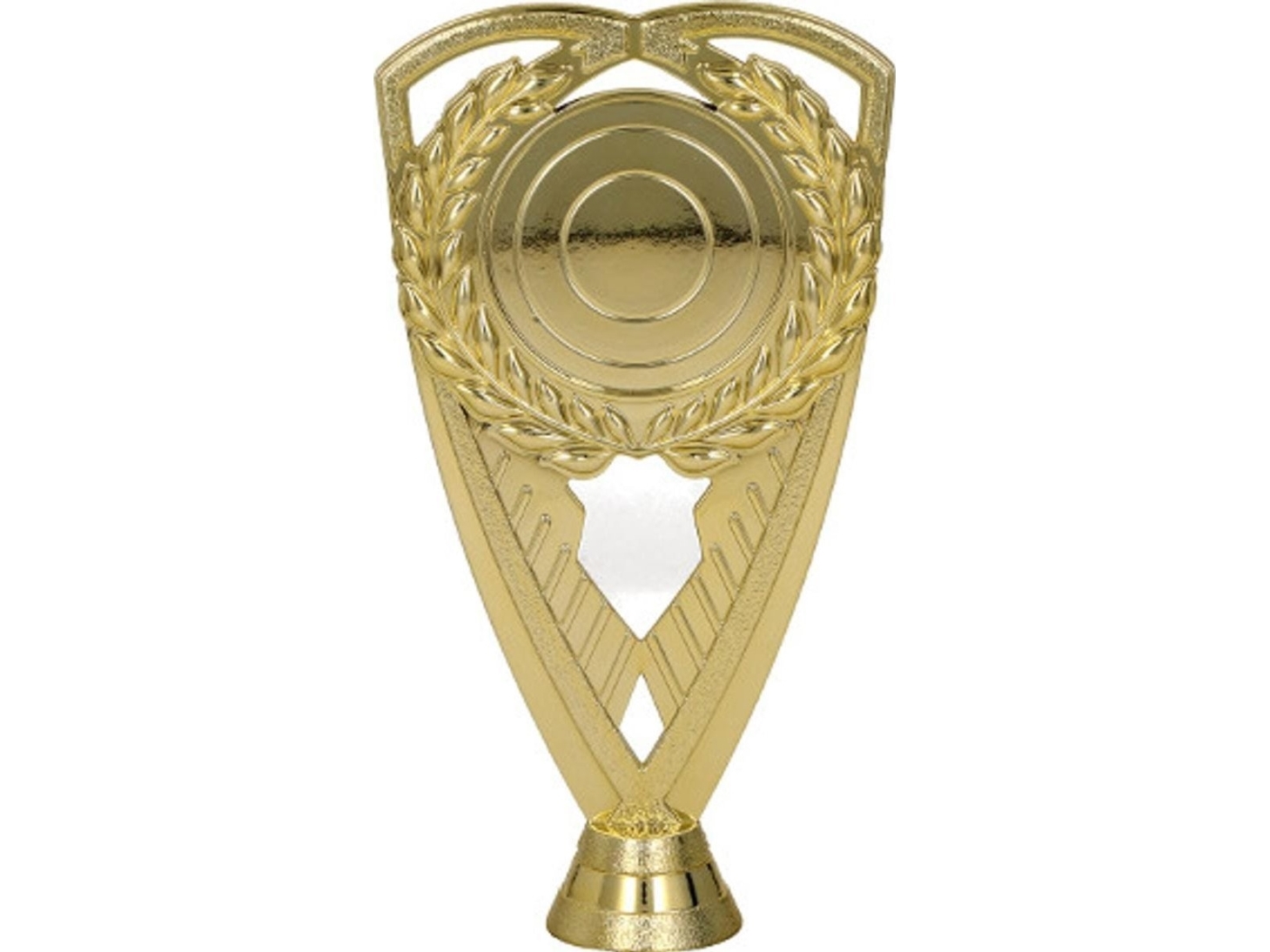 Victoria Sport figur i plast guld med plats för emblem | Sport & Träning - Sportutrustning - Troféer | GameStuff