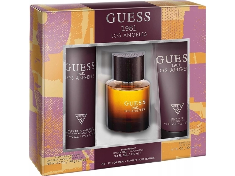 Set Guess 1981 Los Angeles Edt Spray 100Ml + Body Lotion 200Ml + Deo Spray 226Ml