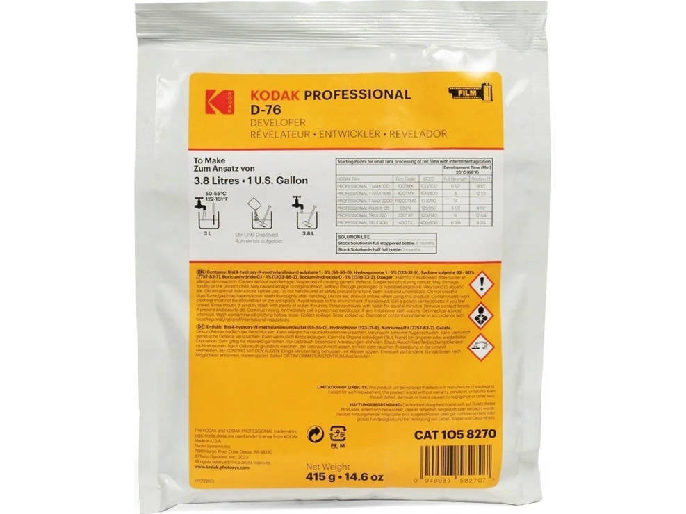 Kodak filmas developer D-76 3.8L