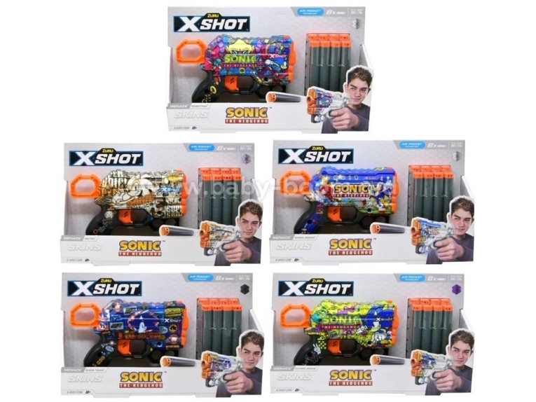 Xshot Xshot Spielzeuggewehr Sonic The Hedgehog 8Tlg, Sortiert, 36679