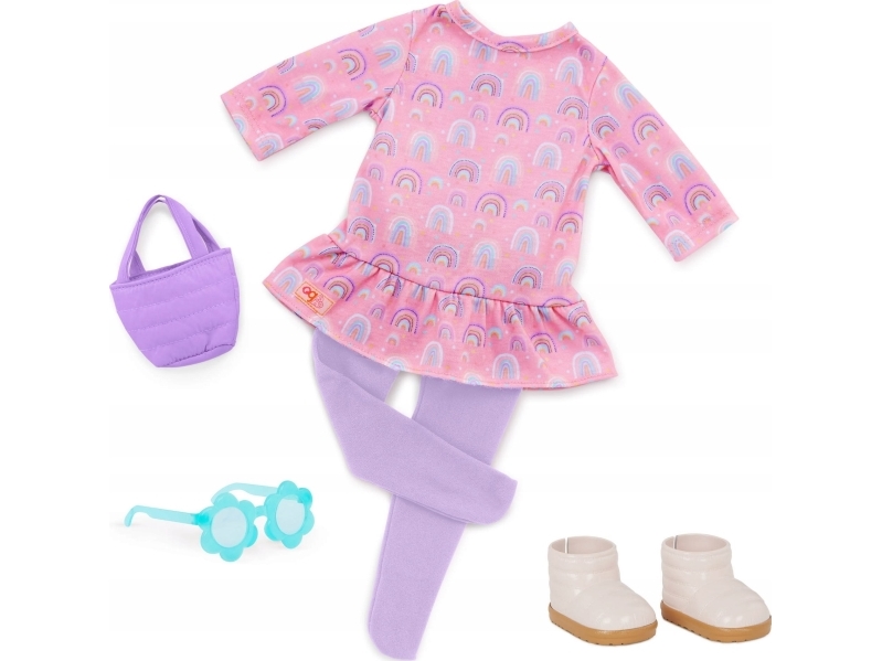 Our Generation Our Generation Outfit Set With Rainbow Printed Dress Bd30520