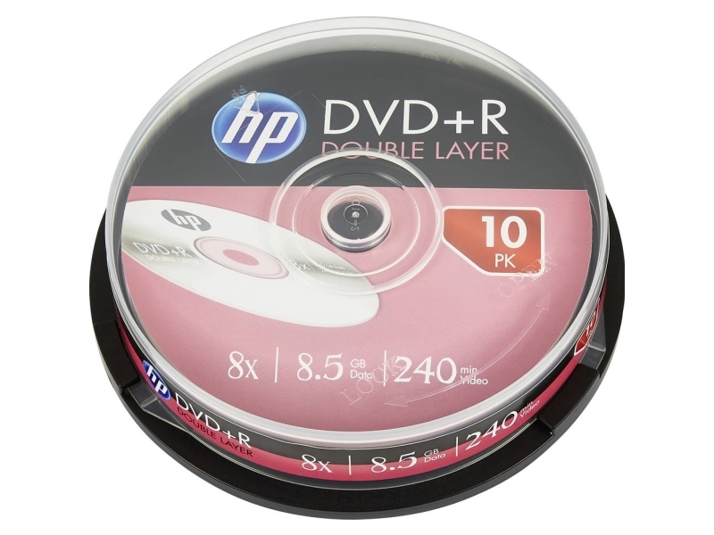 HP DRE00060, DVD+R, 120 mm, Kageæske, 10 stk, 8,5 GB