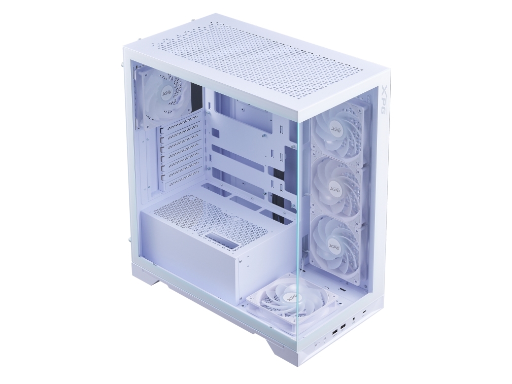Xpg Invader X Btf Mid-Tower-Gehäuse Weiß, Midi Tower, Pc, Weiß, Atx, Micro Atx, Mini-Atx, Spcc, Gehärtetes Glas, 17,5 Cm
