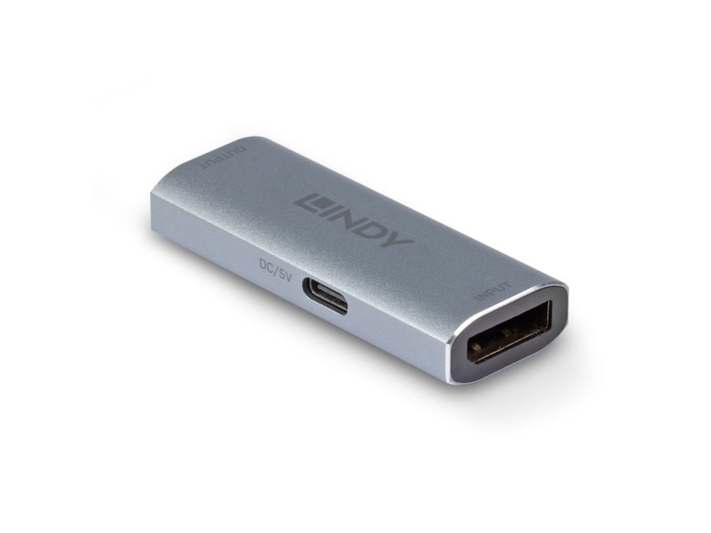 Lindy 38421, 7680 X 4320 Pixel, Av-Repeater, 40 M, Kabelgebunden, Silber