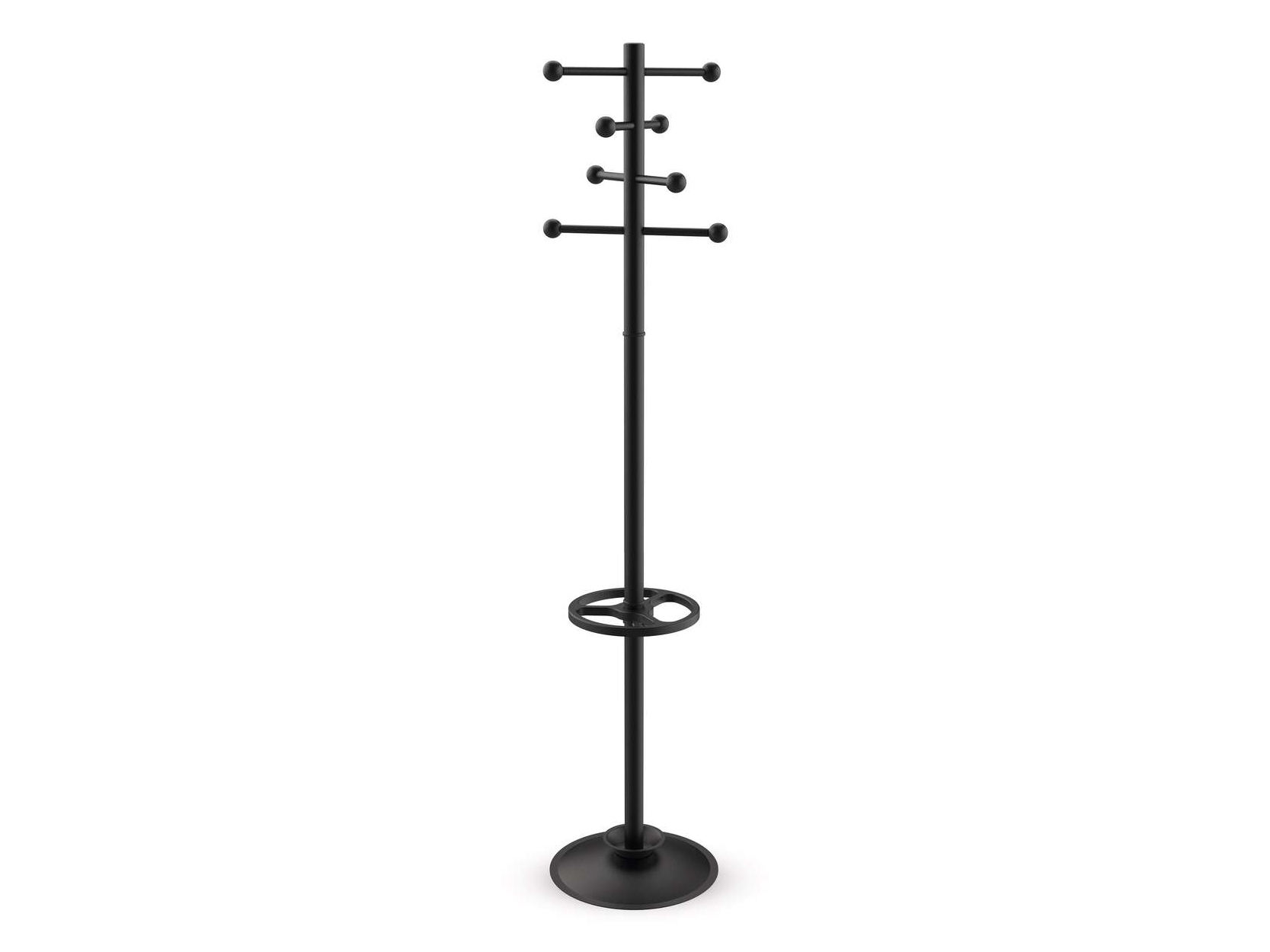 MAUL 9401090, Gulvstående, Stål, 8 krog(e), Sort, Sort, 380 mm