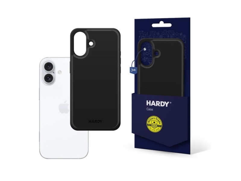 3Mk Hardy Silky Leather Magcase, Cover, Apple, Iphone 16 Plus, 17 Cm (6.7"), Black