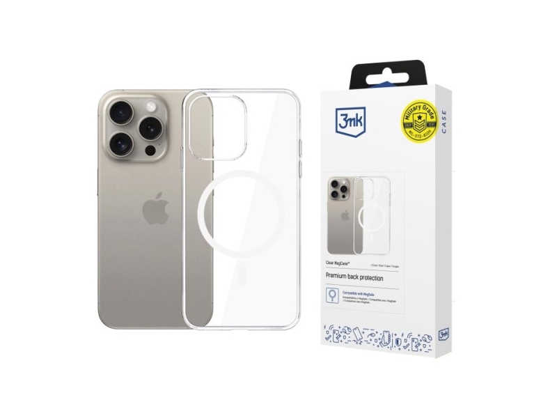 3Mk Clear Magcase, Cover, Apple, Iphone 15 Pro, 15,5 Cm (6.12"), Transparent
