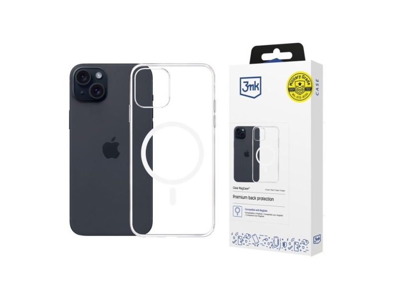 3Mk Clear Magcase, Cover, Apple, Iphone 15 Plus, 17 Cm (6.7"), Transparent