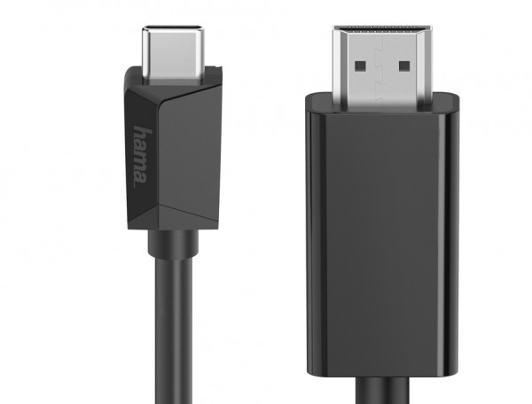 Hama 00200719, 3 M, Usb C, Hdmi Type A (Standard), Sort