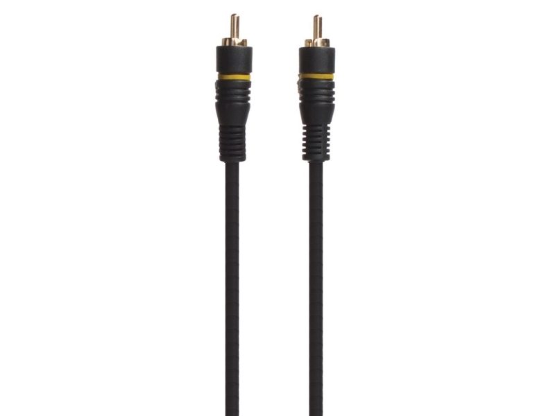 Connectech Subwoofer-kabel. 10m. Sort | Datortillbehör - Kablar & adaptrar - Bildkablar | GameStuff