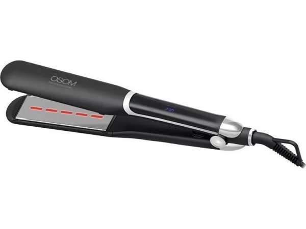 Osom Professional Infrared Hair Straightening Tongs Sort Infrarødt Glattejern, Op Til 230 C, 48 W, Med Brede Plader