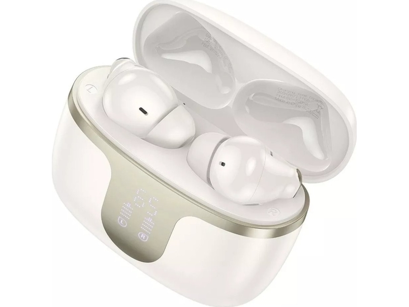 Hoco Eq10 Trådløse Bluetooth-Hovedtelefoner Tws Milky White Med Opladningsetui