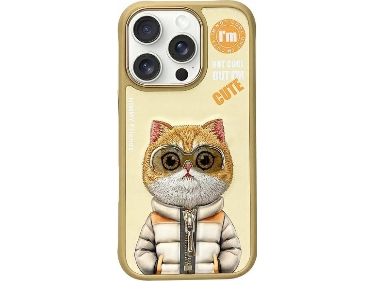 Nimmy Iphone 16 Pro 6.3" Case Khaki Cool&Cute 2.0 Cat