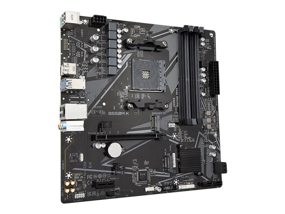 Gigabyte B550m K 1.0, Amd, Socket Am4, Amd Ryzen 5, Ddr4-Sdram, 128 Gb, Dimm