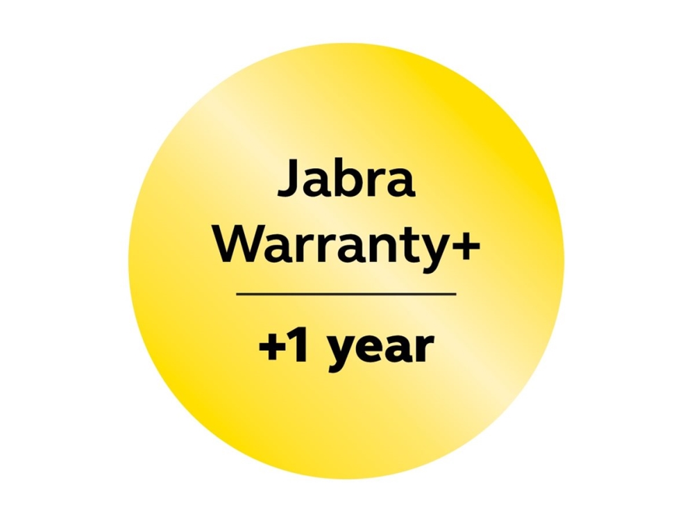 Jabra Warranty+ - Support opgradering - forlænget garanti - 1 år (fra udstyrets oprindelig købsdato) - for P/N: 2740-109, 2740-209