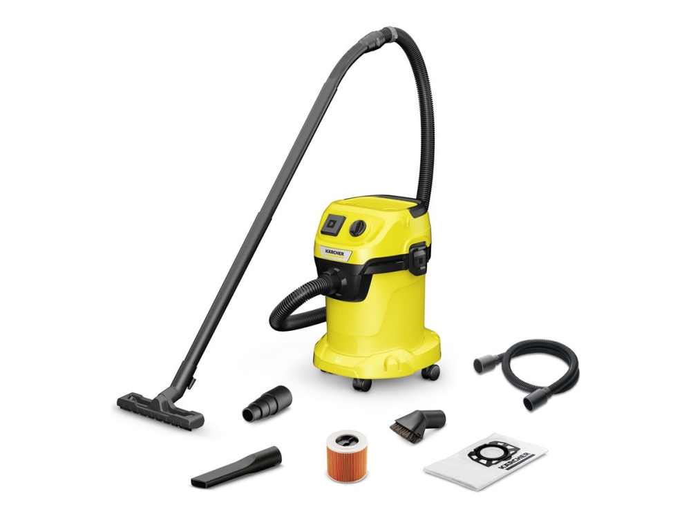 Kärcher WD 3 P V-17/4/20 Workshop - Dammsugare - med behållare - med/utan påse - gul | Elverktyg - DIY - Elverktyg 230V - Dammsugare | GameStuff