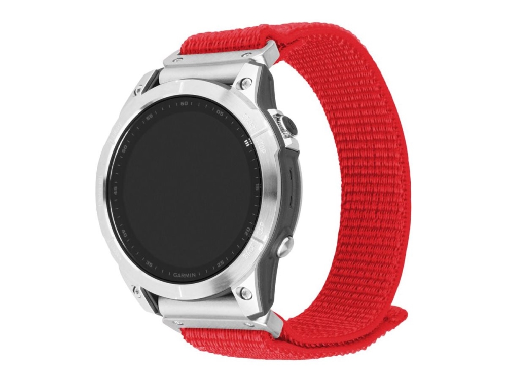Fixed Slinga För Smart Klocka 26 Mm Nylon 160 210 Mm Röd För Coros Vertix 2 Garmin Fenix 7x Enduro 2 Epix Pro Instinct 2x Quatix 7x