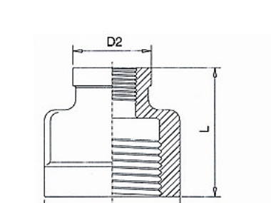 Støbt Red.Mf 1 1/4 - 1/2 - Rustfri, i kvalitet AISI 316