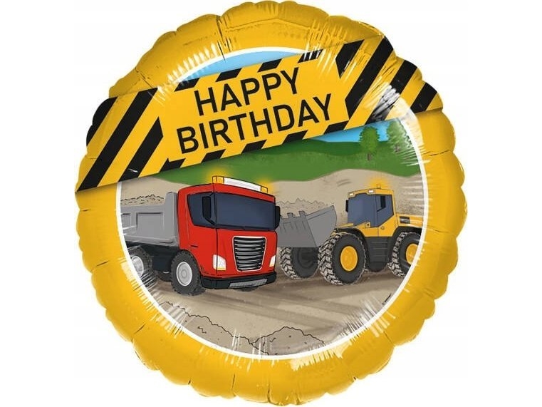 Amscan Happy Birthday Baumaschinen Folienballon