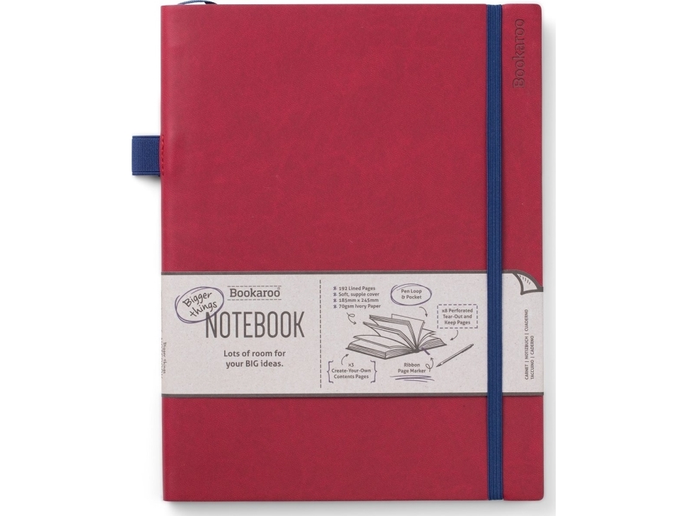 Peter Pauper Press notesbog stor - bordowy