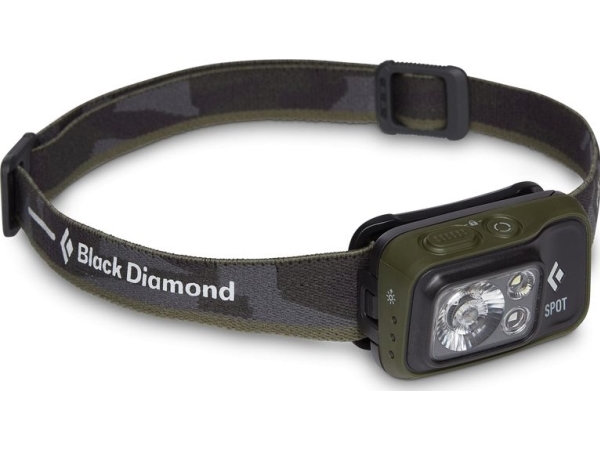 Black Diamond Spot 400, Hovedbånd Lommelygte, Sort, Blå, Knapper, 1,1 M, Ipx8, Led