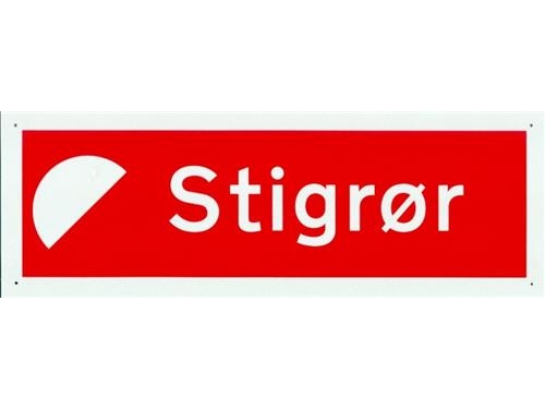 Skilt plast hjelm/flammer til stigerør