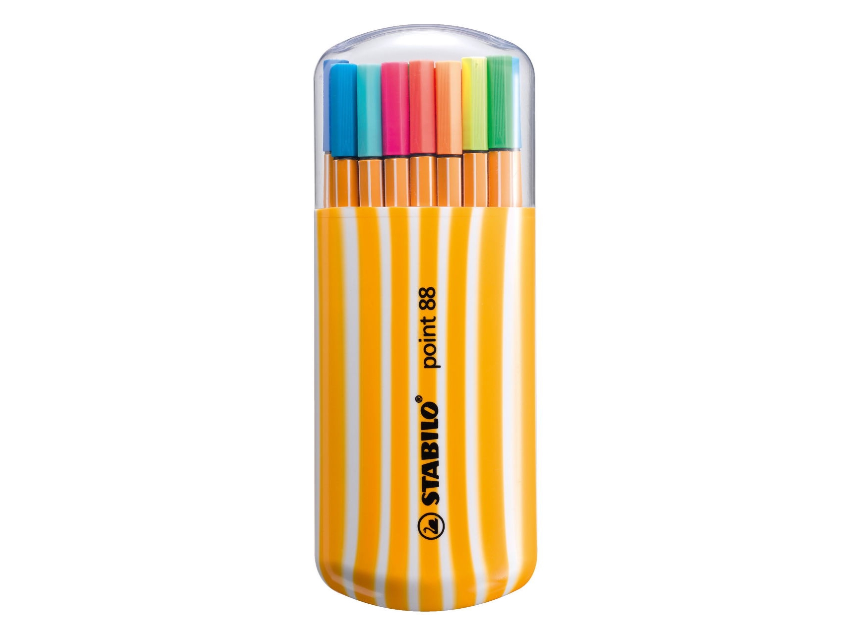 Stabilo Fineliner Point 88 20Er Kunststoffetui - 2-Teilig, Schwarz, Blau, Braun, Grün, Lila, Ocker, Orange, Blassoliv, Pink, Rot, Türkis, Violett, Ge