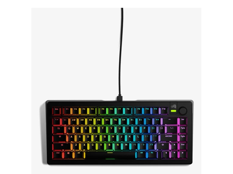 Glorious Gaming GMMK 3 Prebuilt, Ledningsført, USB, Mekanisk, QWERTY, RGB LED, Sort