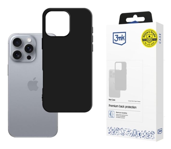 3Mk Armor, Cover, Apple, Iphone 16 Pro Max, 17,5 Cm (6.9"), Sort