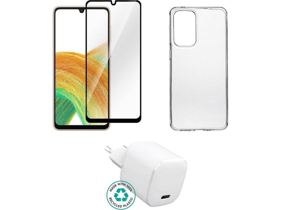 Estuff Tillbehörssats För Mobiltelefon Charger Cover Glass För Samsung Galaxy A33 5g