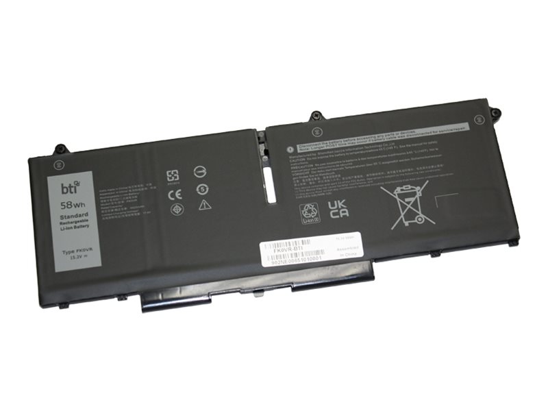 Bti - Batteri Til Bærbar Computer (Svarende Til: Dell 08P81k, Dell 0Px0gf, Dell 8P81k, Dell Cn-08P81k, Dell Cn-0Px0gf, Dell Fk0vr, Dell Px0gf) - Liti