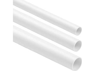 STASIŃSKI Stivt, glatt elektrisk installasjonsrør HVIT RL-28 2m (PAKKE MED 25)