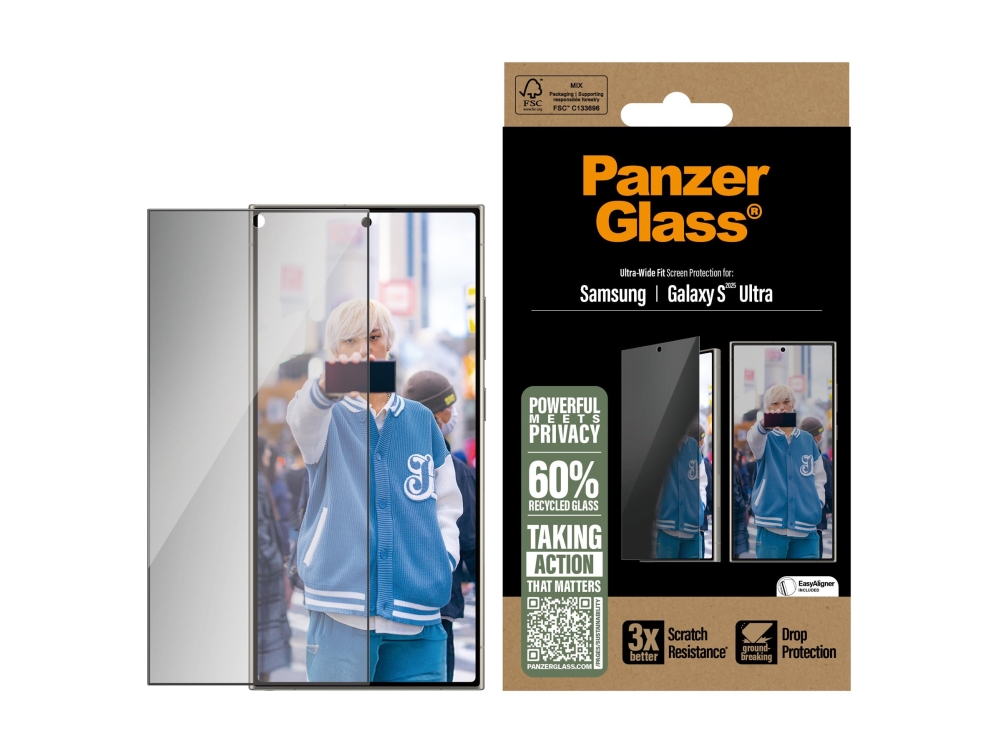 Panzerglass Privacy Skærmbeskytter For Mobiltelefon Ultrabred Pasform Glas Med Fortrolighedsfilter For Samsung Galaxy S25 Ultra